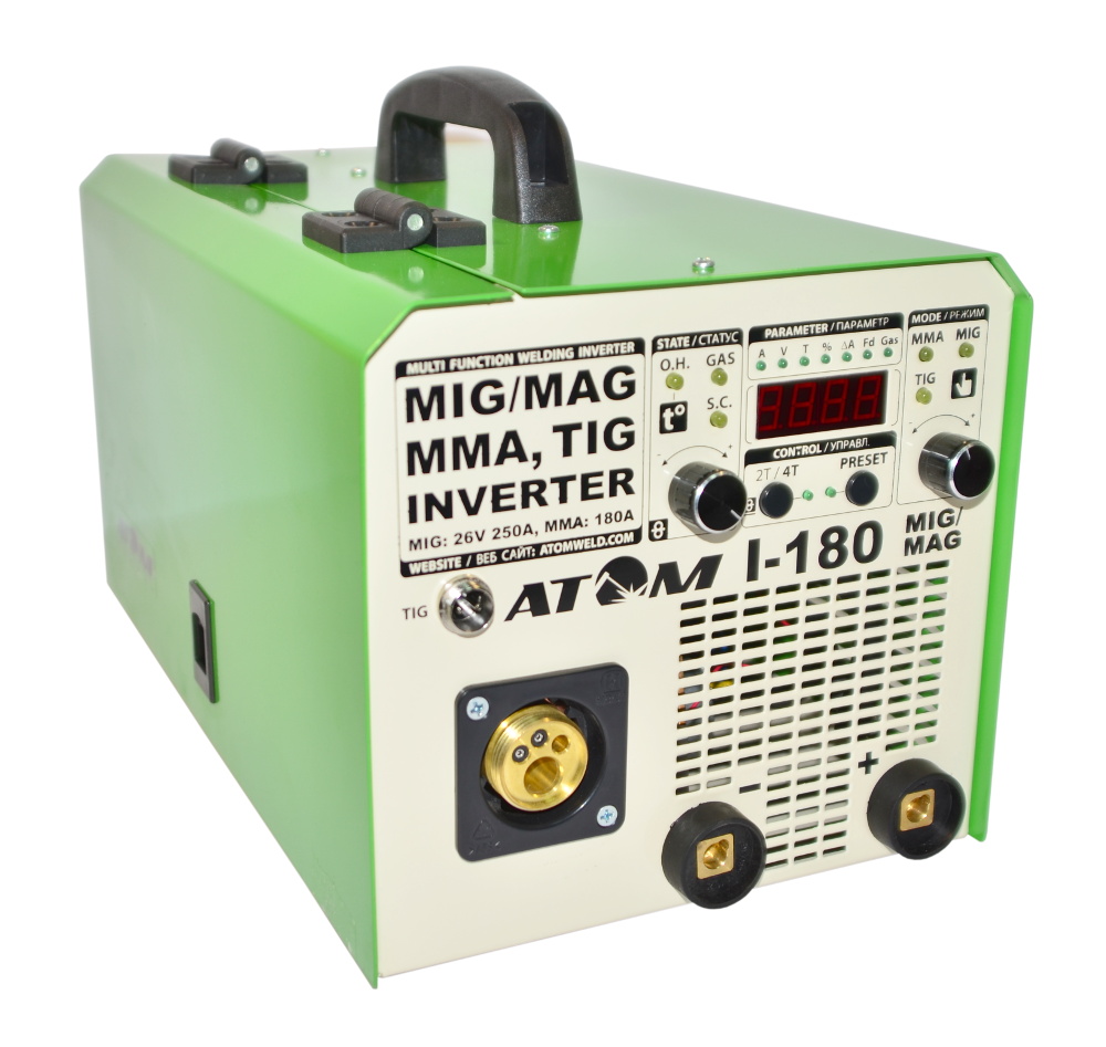 Зварювальний інверторний напівавтомат Атом I-180 MIG/MAG